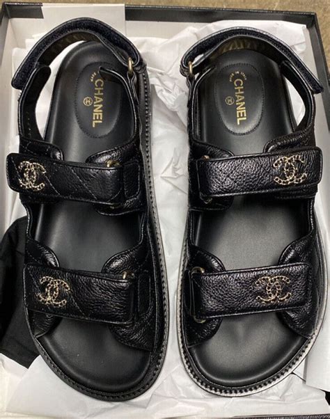 chanel black sandles|Black Chanel sandals 2022.